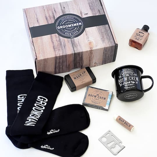 Kate Aspen&#xAE; Brew Crew Groomsman Gift Box Kit